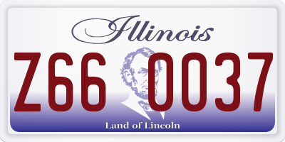 IL license plate Z660037