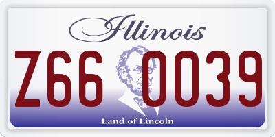 IL license plate Z660039