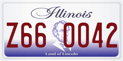 IL license plate Z660042
