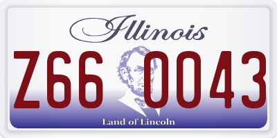 IL license plate Z660043