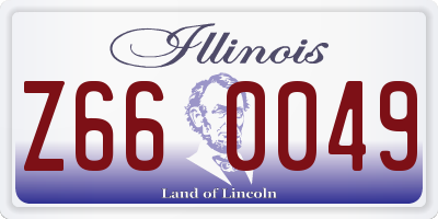 IL license plate Z660049