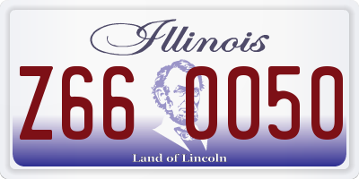 IL license plate Z660050