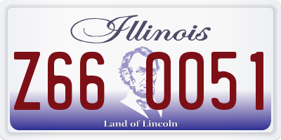 IL license plate Z660051
