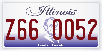 IL license plate Z660052