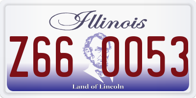 IL license plate Z660053
