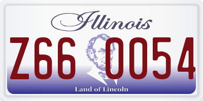 IL license plate Z660054