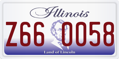 IL license plate Z660058