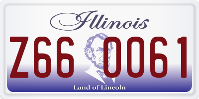 IL license plate Z660061