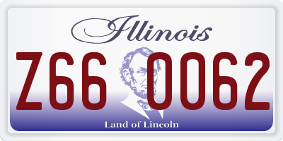 IL license plate Z660062