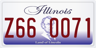 IL license plate Z660071