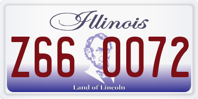 IL license plate Z660072