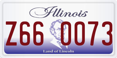 IL license plate Z660073