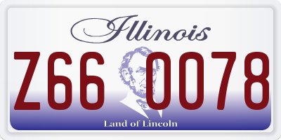 IL license plate Z660078