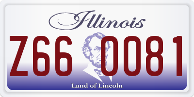 IL license plate Z660081