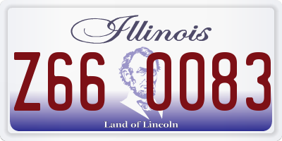 IL license plate Z660083