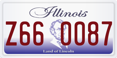 IL license plate Z660087