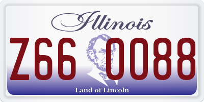IL license plate Z660088