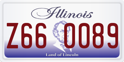 IL license plate Z660089