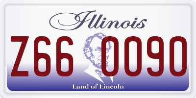 IL license plate Z660090
