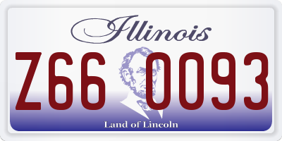 IL license plate Z660093