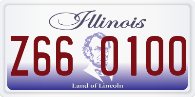 IL license plate Z660100