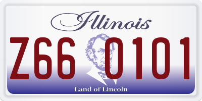 IL license plate Z660101