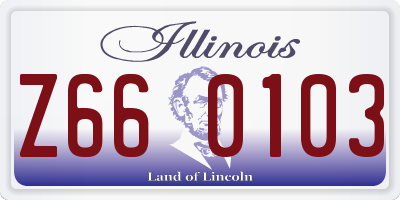 IL license plate Z660103