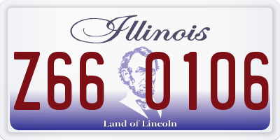 IL license plate Z660106