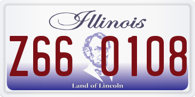 IL license plate Z660108