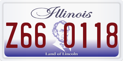 IL license plate Z660118