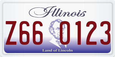 IL license plate Z660123