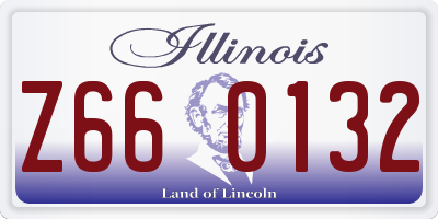IL license plate Z660132