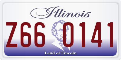 IL license plate Z660141