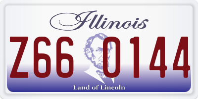 IL license plate Z660144