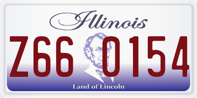 IL license plate Z660154