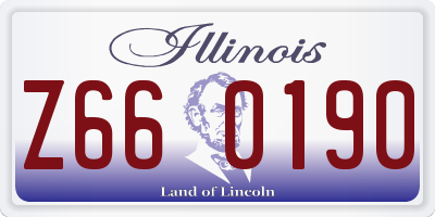 IL license plate Z660190
