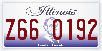 IL license plate Z660192