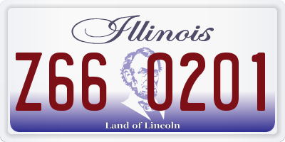 IL license plate Z660201