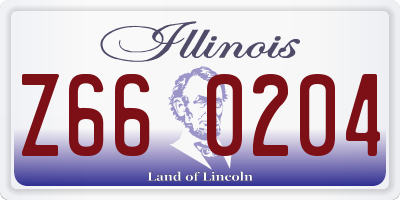 IL license plate Z660204