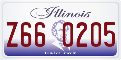 IL license plate Z660205