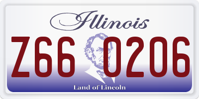 IL license plate Z660206