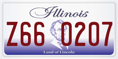 IL license plate Z660207