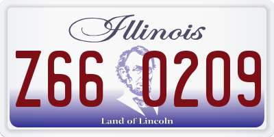 IL license plate Z660209