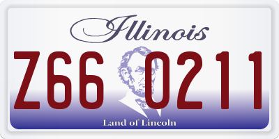 IL license plate Z660211