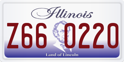 IL license plate Z660220