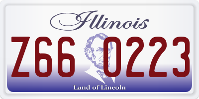 IL license plate Z660223