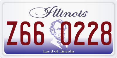 IL license plate Z660228