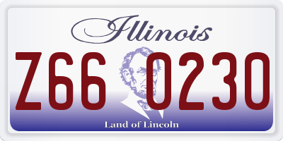 IL license plate Z660230