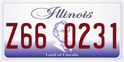 IL license plate Z660231