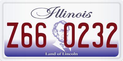 IL license plate Z660232